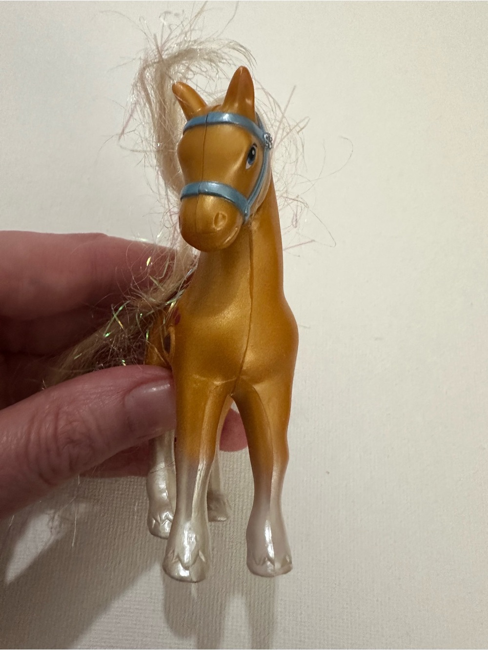 Vtg 1990's Kenner Littlest Pet Shop Sparkling Pony Horse Sky Blaze Palomino 3" - Picture 4 of 7